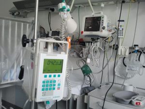 medical equipment hanging up